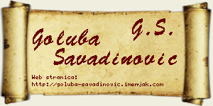 Goluba Savadinović vizit kartica